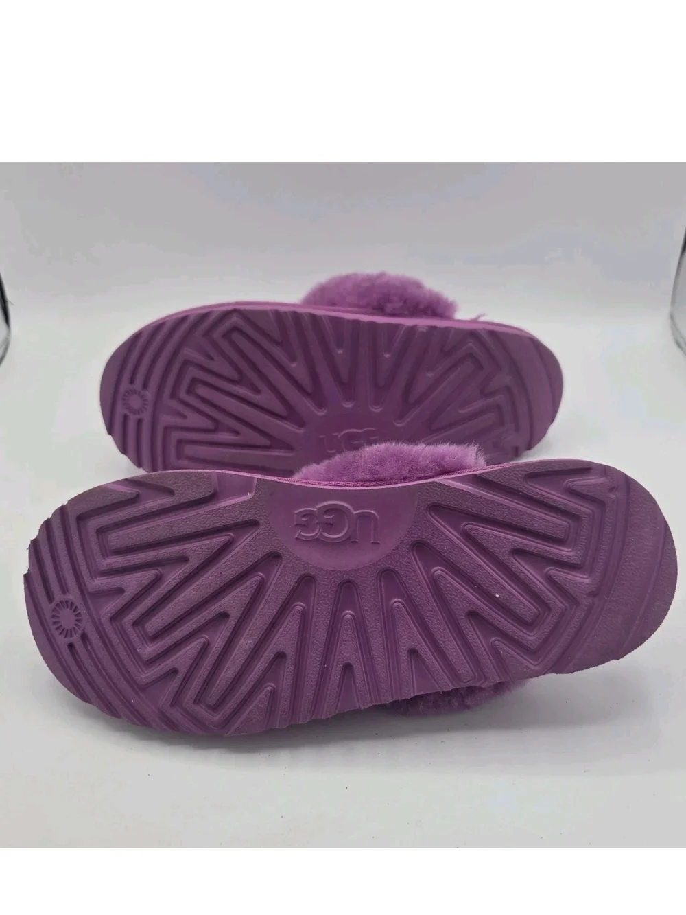 UGG Kids Cozy II Scuff Slipper Purple Glitter Girls Size 5 Womens 6.5